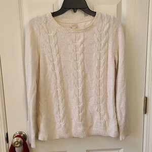 J.Crew Small Cream Cable Knit Sweater
